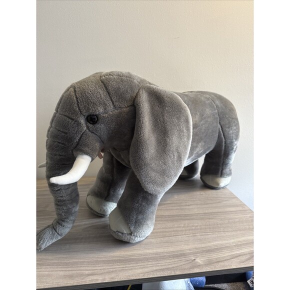 Melissa & Doug 36" Wide & 17" Tall Giant Lifelike Elephant Plush Stuffed Animal - Picture 4 of 10